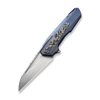 WE Falcaria Folding Knife Blue/Black/White Titanium Aluminum Foil