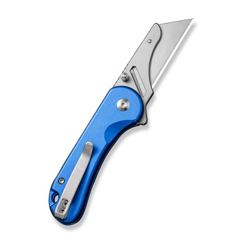 Civivi Elementum Utility Folding Knife Blue Aluminum Handle 6Cr Plain Edge C23039B-2