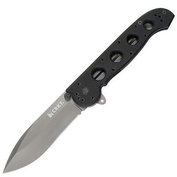 CRKT M21 Folding Knife Plain Edge Black G10 Handle Kit Carson design M21-04G