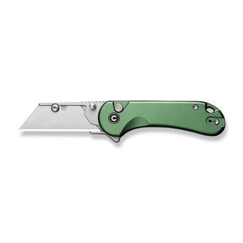 Civivi Elementum Utility Folding Knife Green Aluminum Handle 6Cr Plain Edge C23039B-3re