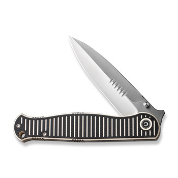 Civivi RS71 Folding Knife Off White/Black G10 Handle Nitro-V Plain Edge Satin Finish C23025-1