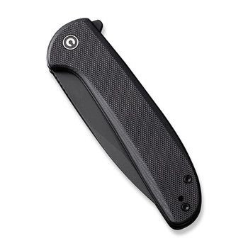 Civivi Primitrox Folding Knife Black G10 Handle Nitro-V Drop Point Plain Edge Black Stonewash Finish C23005A-2