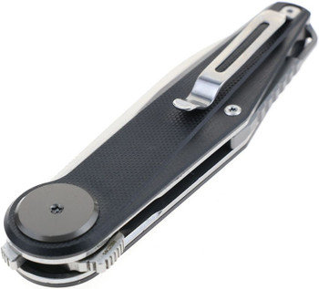 Defcon JK Series Button Lock Folding Knife Black G10 Handle 14C28N Plain Edge TF6010BK