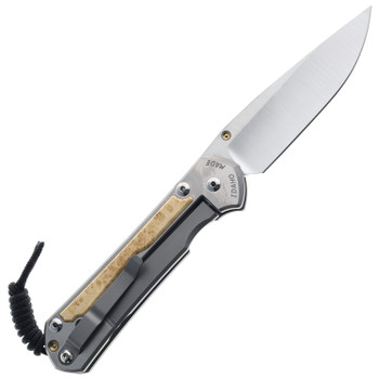 Chris Reeve Large Sebenza 31 Folding Knife Box Elder Inlay Polished Handle & Blade MagnaCut Drop Point L31-1628