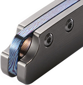 Cavol Denka Linerlock Folding Knife Black Titanium Handle M390 Plain Edge Satin Finish CVLC02DS