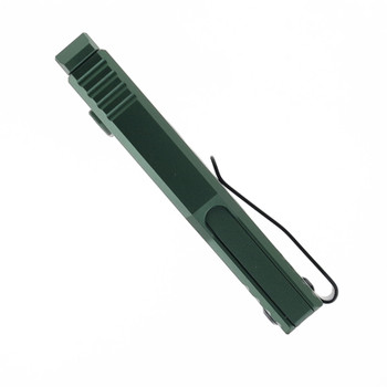 Reate Exo-U Utility Knife Green Aluminum Speed Hole