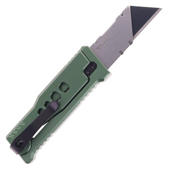 Reate Exo-U Utility Knife Green Aluminum Speed Hole