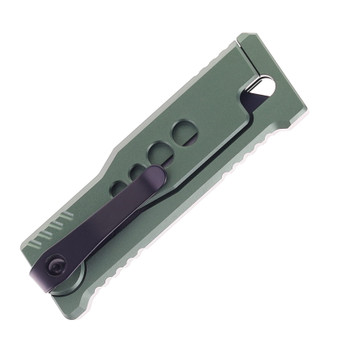 Reate Exo-U Utility Knife Green Aluminum Speed Hole