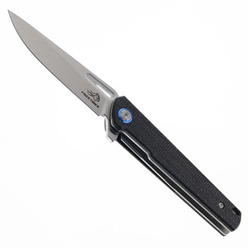 FreeTiger FOLDING KNIFE BLACK MICARTA HANDLE D2 PLAIN EDGE 921-BK