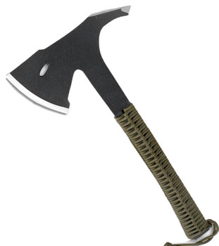 Condor Sentinel Axe Army Green Steel/Cord Handle 1075 Plain Black Blade CTK181036