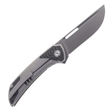 Miguron Eriko Folding Knife Titanium/Carbon Fiber Handle Dark Gray PVD M390 Blade MGR-610CDG
