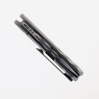 Two Sun Folding Knife Titanium/Carbon Fiber Handle M390 Plain Edge TS512-M390-CF-Sand