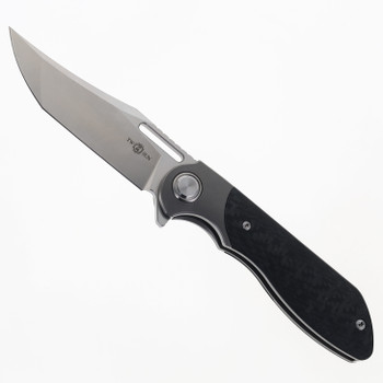 Two Sun Folding Knife Black Titanium/Carbon Fiber Handle M390