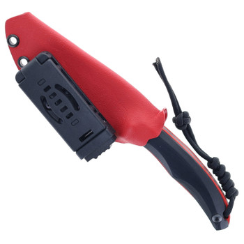 Max Tkachuk Custom Beshket Scandi Drop Point Fixed Blade Knife Black/Red G10 Red Kydex Sheath Max Tkachuk Custom Beshket Scandi Drop Point Fixed Blade Knife Black/Red G10 Red Kydex Sheath