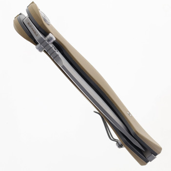 Maxace Vortex-S Folding Knife Brown Micarta Handle SLD-magic Plain Edge M26C