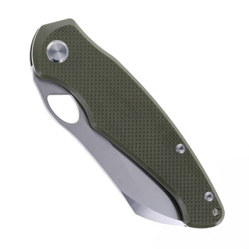 Two Sun Folding Knife Olive Green G10 Handle Plain Edge TS421-K110