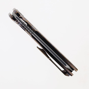 Two Sun Folding Knife Titanium Handle 14C28N Plain Edge TS450 14C2N Line Color