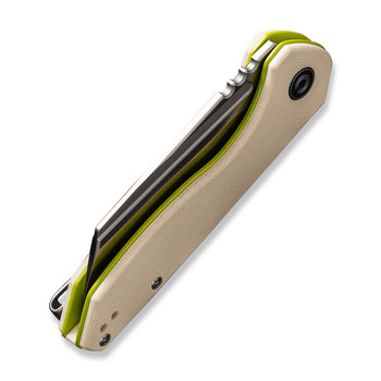 Civivi ExOne Folding Knife Off White G10 Handle Nitro-V Reverse Tanto Plain Edge Satin Finish C23036-2