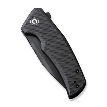 Civivi Regulatron Folding Knife Black G10 Handle Nitro-V Drop Point Plain Edge Black Stonewash Finish C23006-1