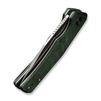 Civivi Regulatron Folding Knife Green Canvas Micarta Handle Nitro-V Drop Point Plain Edge Satin Finish C23006-2