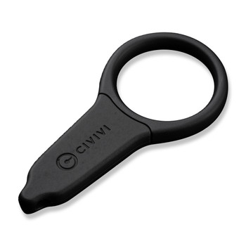 Civivi Quick Snip Fixed Blade Knife Black ABS With Rubber Handle 6Cr13 Plain Edge C22022A-1