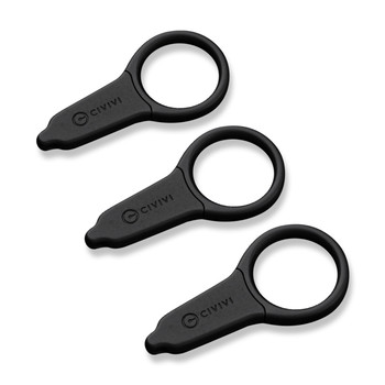 Civivi Quick Snip Fixed Blade Knife Black ABS With Rubber Handle 6Cr13 Plain Edge C22022A-2 Civivi Quick Snip Fixed Blade Knife Black ABS With Rubber Handle 6Cr13 Plain Edge C22022A-2