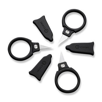 Civivi Quick Snip Fixed Blade Knife Black ABS With Rubber Handle 6Cr13 Plain Edge C22022A-2 Civivi Quick Snip Fixed Blade Knife Black ABS With Rubber Handle 6Cr13 Plain Edge C22022A-2