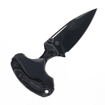 Rike Knife Alkaid Folding Knife Black Titanium Handle M390 Plain Edge