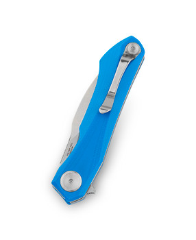 Bestech Ivy Folding Knife Blue G10 Handle 14C28N Plain Edge Stonewash Finish BG59B