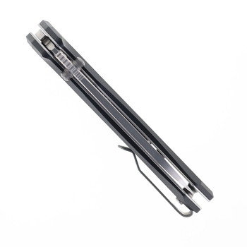 Tactile Knife Chupacabra Folding Knife Black Aluminum Handle Magnacut Plain Edge Satin Finish