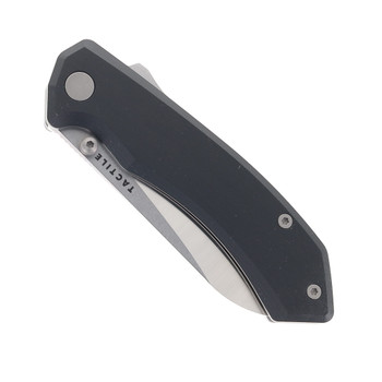 Tactile Knife Chupacabra Folding Knife Black Aluminum Handle Magnacut Plain Edge Satin Finish
