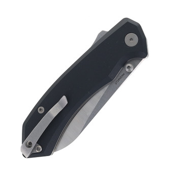 Tactile Knife Chupacabra Folding Knife Black Aluminum Handle Magnacut Plain Edge Satin Finish