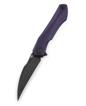 Bestech Ivy Folding Knife Light Purple G10 Handle 14C28N Plain Edge Black Stonewash Finish BG59G