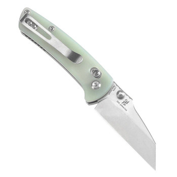 Discontinued Kansept Little Main Street Folding Knife Jade G10 Handle 154CM Plain Edge Stonewash Finish T2015V5