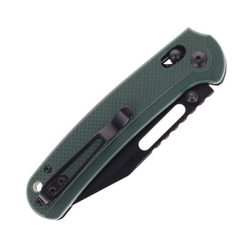 Ganzo Folding Knife Green G10 Handle D2 Plain Black Blade G768PT-GB