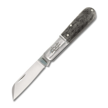 RoseCraft Blades Folding Knife Smoky Gray Bone Handle D2 Sheepsfoot Plain Edge RCT006-GY