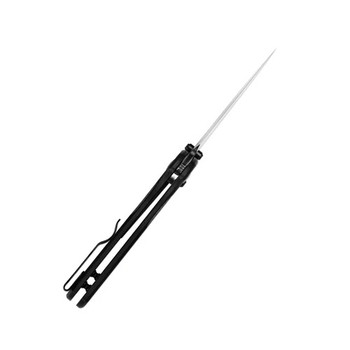 Kizer Mini Grouper Folding Knife Black Carbon Fiber Handle Nitro-V Drop Point Plain Black Blade V3669A2