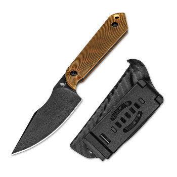 Kizer Harpoon Mini Fixed Blade Knife Yellow PEI Handle 3V Drop Point Plain Edge 1040S5