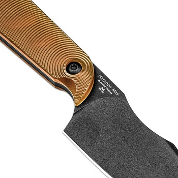 Kizer Harpoon Mini Fixed Blade Knife Yellow PEI Handle 3V Drop Point Plain Edge 1040S5