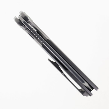 Two Sun Folding Knife Gray Titanium Handle 14C28N Plain Edge TS450-Plain