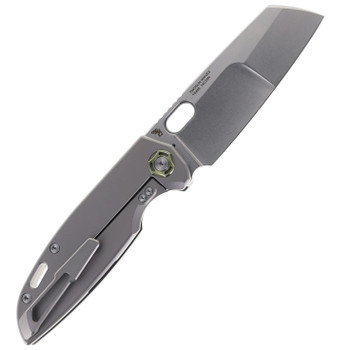 Two Sun Folding Knife Gray Titanium Handle 14C28N Plain Edge TS450-Plain