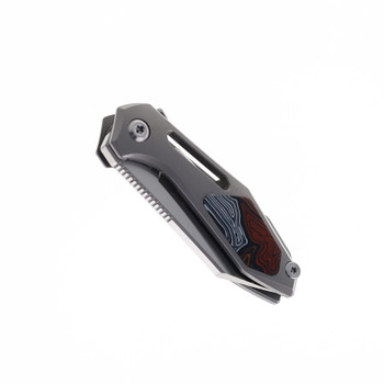 Two Sun Mini Folding Knife Titanium/Carbon Fiber Inlay Handle M390 Plain Edge Satin Finish TS35-M390-Sand