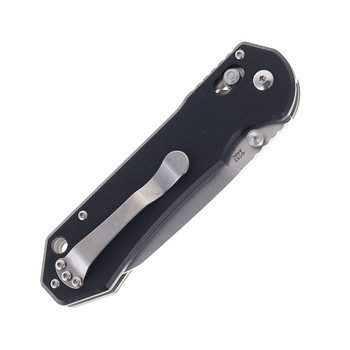 Ganzo Folding Knife Black G10 Handle 440C Drop Point Plain Edge G7452-BK