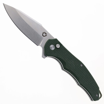 Sixleaf Folding Knife Green Micarta Handle 8Cr13MoV Plain Edge SL-33