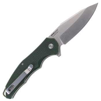 Sixleaf Folding Knife Green Micarta Handle 8Cr13MoV Plain Edge SL-33