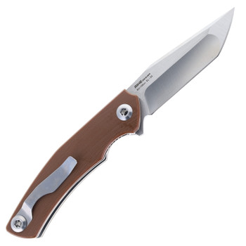 Sixleaf Folding Knife Brown G10 Handle 9Cr13MoV Plain Edge SL-34-Brown