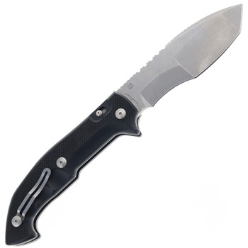 Midgards Messer Tracker Folder Pocket Knife Black G10 Handle with Sheath