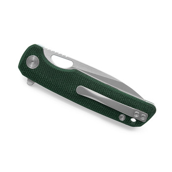 Miguron Knives Galaty Flipper Pocket Knife Green Micarta Handle 14c28n Steel MGR-818MGN