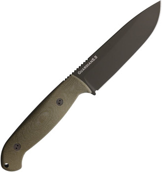 Bradford Guardian 5.5 Fixed Blade Knife Green Micarta Handle N690 Plain Edge BRAD55S102OD