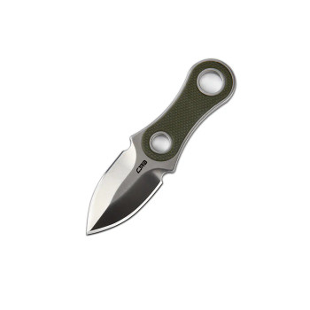 CJRB Knap Fixed Blade Knife Green G10 Handle AR-RPM9 Spear Point Plain Edge Sand Polish Finish J1940-GN